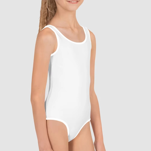 Maillot de bain une pièce vert à col haut sans manches de couleur unie pour femme - Product Image 2