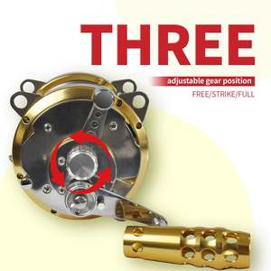 بكرة صيد توبلاين بسرعتين 80 واط للصيد في المياه المالحة والمحيطات، مصنوعة بالكامل من المعدن، قوة سحب قصوى 30 كجم، بكرة صيد كبيرة للأسماك الكبيرة - Product Image 2