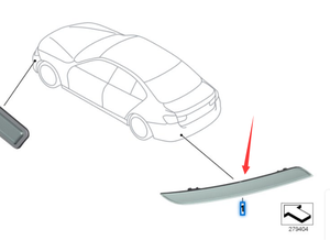 Panel de Moldura Trasera Rojo para Parachoques OEM 63147285745 para BMW Serie 3 <span class=keywords><strong>F31</strong></span> - Product Image 3