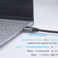 4K Fiber AOC Kablo, 2.0 Kablo için 48Gbps Yüksek Hızlı 8K/60Hz Altın Kaplama, TV Projektör Set Üstü Kutusu DVD Oynatıcı Bilgisayar 5M