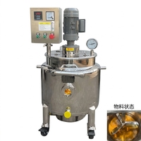Cuve de Fermentation à Chauffage Vapeur par Serpentin, Marmite de Réaction, Cuve de Mélange de Liquides de 100L