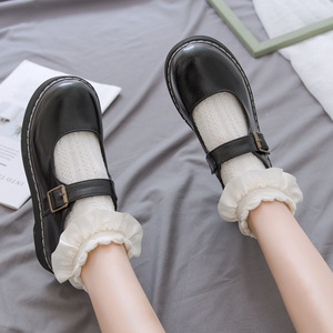 Chaussettes Kawaii mignonnes pour filles Chaussettes à volants pour femmes <span class=keywords><strong>Lolita</strong></span> Princesse Style Chaussettes à froufrous Calcetines De <span class=keywords><strong>La</strong></span> Mujer Femme Chaussettes - Product Image 3