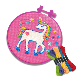 Mini-cercles à broder personnalisés Banch DIY, petits kits de broderie au point de croix pour enfants - Product Image 4