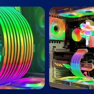 ARGB LED Light Strip 5V 3Pin Sync <b>Computer</b> Case Decoration <b>Cable</b> With Male Female Connectors - Product Image 2