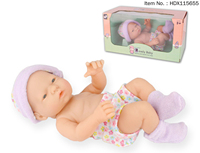 Poupée Reborn miniature mignonne de 24 cm (9,5 pouces), modèle réaliste en plastique souple, jouet éducatif pour filles