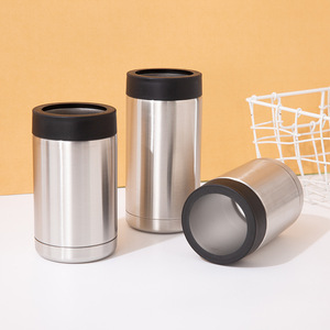 Refroidisseur de canettes métalliques 12oz (350ml) isolé chaud/froid pour canettes de cola, support mince en acier inoxydable pour fêtes, Australie, États-Unis - Product Image 1