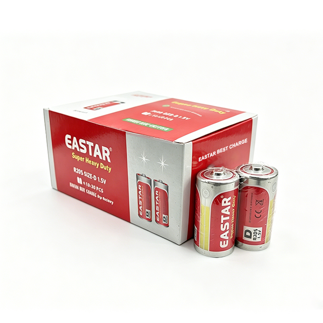 EASTAR D Size R20 R20P UM1 1.5V Carbon Zinc Battery Super Heavy Duty Dry Cell Battery for Flashlight Radio Toys