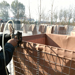 <span class=keywords><strong>Gabion</strong></span> carré galvanisé haute sécurité à trous soudés avec revêtement en géotextile pour la lutte contre les inondations et les murs de soutènement - Product Image 5