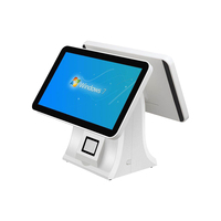 Terminal de point de vente Android tout-en-un 15,6+/11,6 pouces en alliage fin avec écran tactile, Bluetooth 5.2, résolution Full HD, garantie 1 an, type ordinateur portable