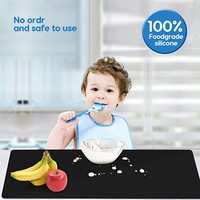 Tapis de table en silicone antidérapant résistant à la chaleur de qualité alimentaire, tapis de table à manger, tapis de comptoir, facile à nettoyer, antiadhésif