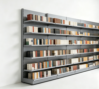 Étagère Gondole Commerciale à 6 Niveaux en Fer, Réglable, Capacité 100 kg, Noir et Blanc, pour Papeterie, Pharmacie, Librairie