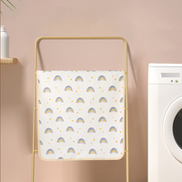 Nouveau 2026 Tapis à langer pour bébé 50x70cm en bambou et élasthanne doux, avec couche intermédiaire en TPU imperméable et dos en tissu éponge de polyester respirant, protège-draps anti-urine