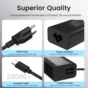 OEM ODM 65W caricabatterie AC DC adattatore di alimentazione per Laptop USB per Dell Chromebook <span class=keywords><strong>Asus</strong></span> Lenovo HP per computer portatile MacBook Phone - Product Image 5