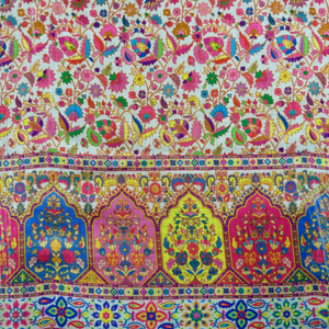 Chal de Popelina de Algodón con Estampado Floral Geométrico Tradicional para Mujer, Estilo Informal de India y Pakistán, para Uso Diario en Primavera y Verano - Product Image 3