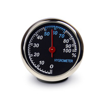 JINGQUE Jam Digital Mobil Mini, Jam Otomatis LCD, Termometer Higrometer, Ornamen Dekorasi Otomotif