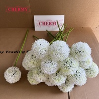 Fleur artificielle en plastique blanc DC334, faux oignon à tige unique, pour arrangement floral de mariage, décoration de table à la maison.
