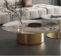 Table basse moderne et simple en acier inoxydable convertible pour salon, usage domestique, vente en gros en usine