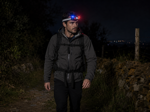 <span class=keywords><strong>Lampe</strong></span> frontale LED à capteur 500LM mains libres, phare de vélo multi-modes, <span class=keywords><strong>lampe</strong></span> frontale rechargeable avec lumière stroboscopique laser rouge et bleue - Product Image 6