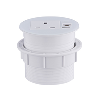Prise murale encastrée avec USB Type-C pour bureau, charge rapide PD 65W, échantillon OEM, commande en gros