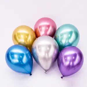 थोक 5 इंच घिरना धातु Ballons क्रोम रंग गुब्बारे लेटेक्स दौर गुब्बारा पार्टी आपूर्तिकर्ता सजावट गुब्बारा
