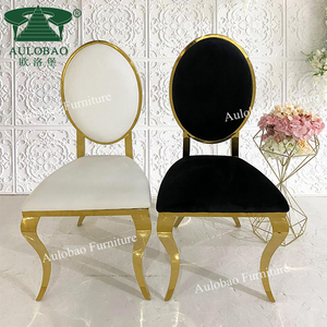 Muebles de <span class=keywords><strong>Hotel</strong></span>, sillas king and queen de acero inoxidable <span class=keywords><strong>dorado</strong></span>, silla de boda de lujo - Product Image 4