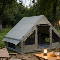 Tenda Gurun Ringan Berdensitas Tinggi, Tenda Luar Oxford PVC, Tahan Angin Tahan Air untuk Berkemah Berataraan Berat