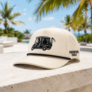 Casquette de golf 5 panneaux en cuir avec logo personnalisé, haute qualité, faible MOQ, fermeture Velcro, séchage rapide, protection solaire, durable - Product Image 4