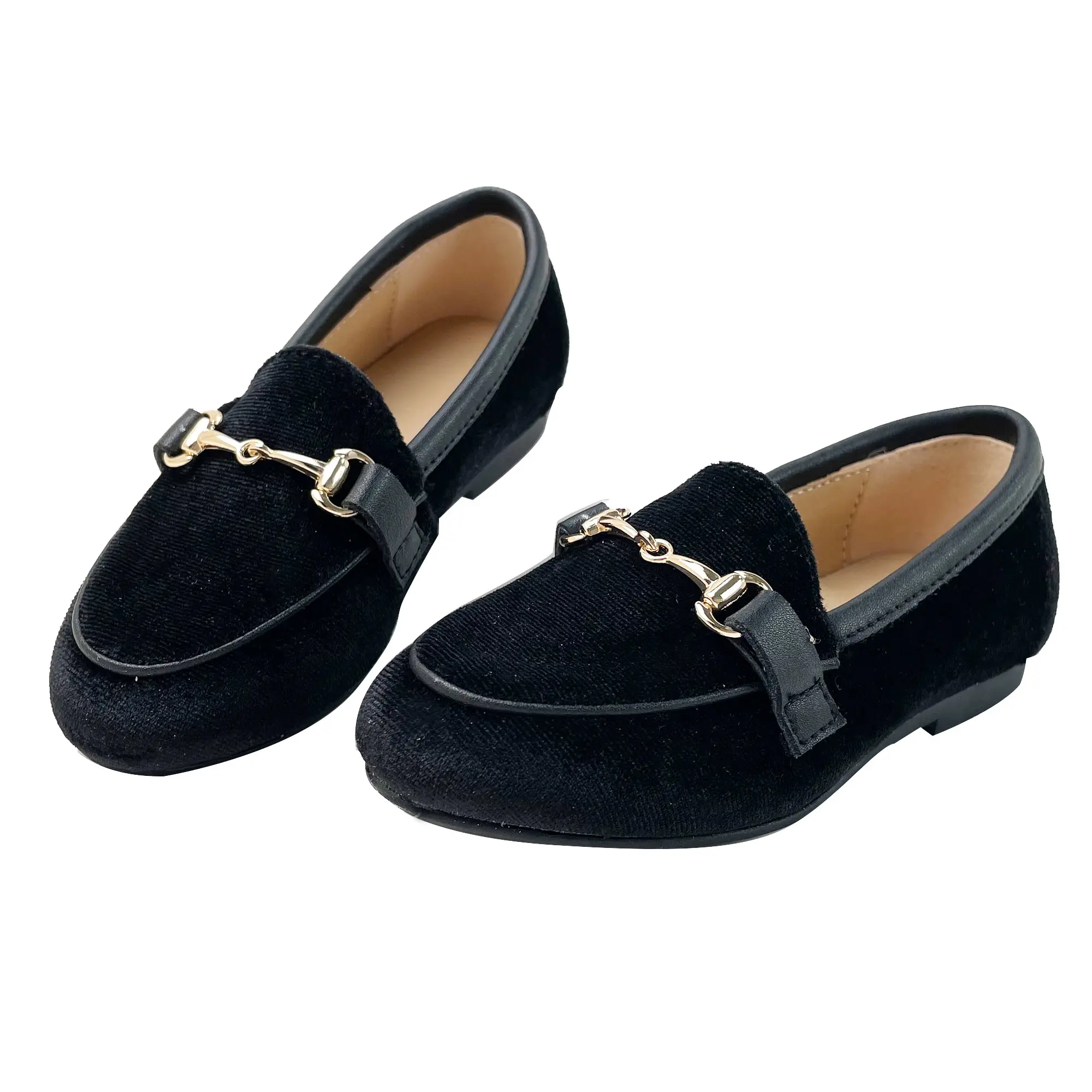 Outdoor wildleder Oberteil Kinder Jungen schwarzes Leder Slip-On Moccasin Enfant Kinderschuhe Größe 3 Loafers für Jungen