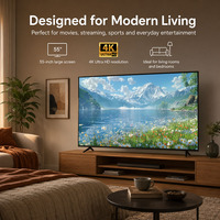 Téléviseurs intelligents en gros, acceptant les commandes personnalisées, 32, 40, 43, 55, 65, 75, 85 pouces, 4K, 8K, Ultra HD, télévision avec télécommande vocale, streaming AI, télévision pour jeux