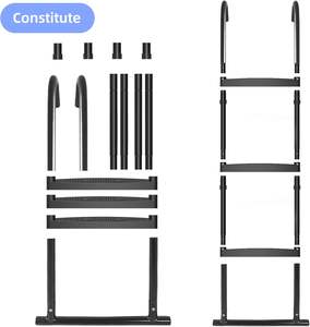 Escalera para <span class=keywords><strong>Trampolín</strong></span> de Acero Galvanizado o Inoxidable, Plegable, Reemplazable, para Uso Doméstico o Comercial, 3 Peldaños, Capacidad de 220 Libras, Tamaño Personalizado - Product Image 5