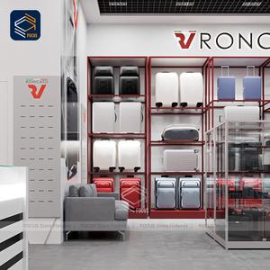 Equipaje de lujo Tienda de accesorios de exhibición Maleta moderna Sala de exposición Estantería de pared Bolsa de viaje Estantes de exhibición - Product Image 5