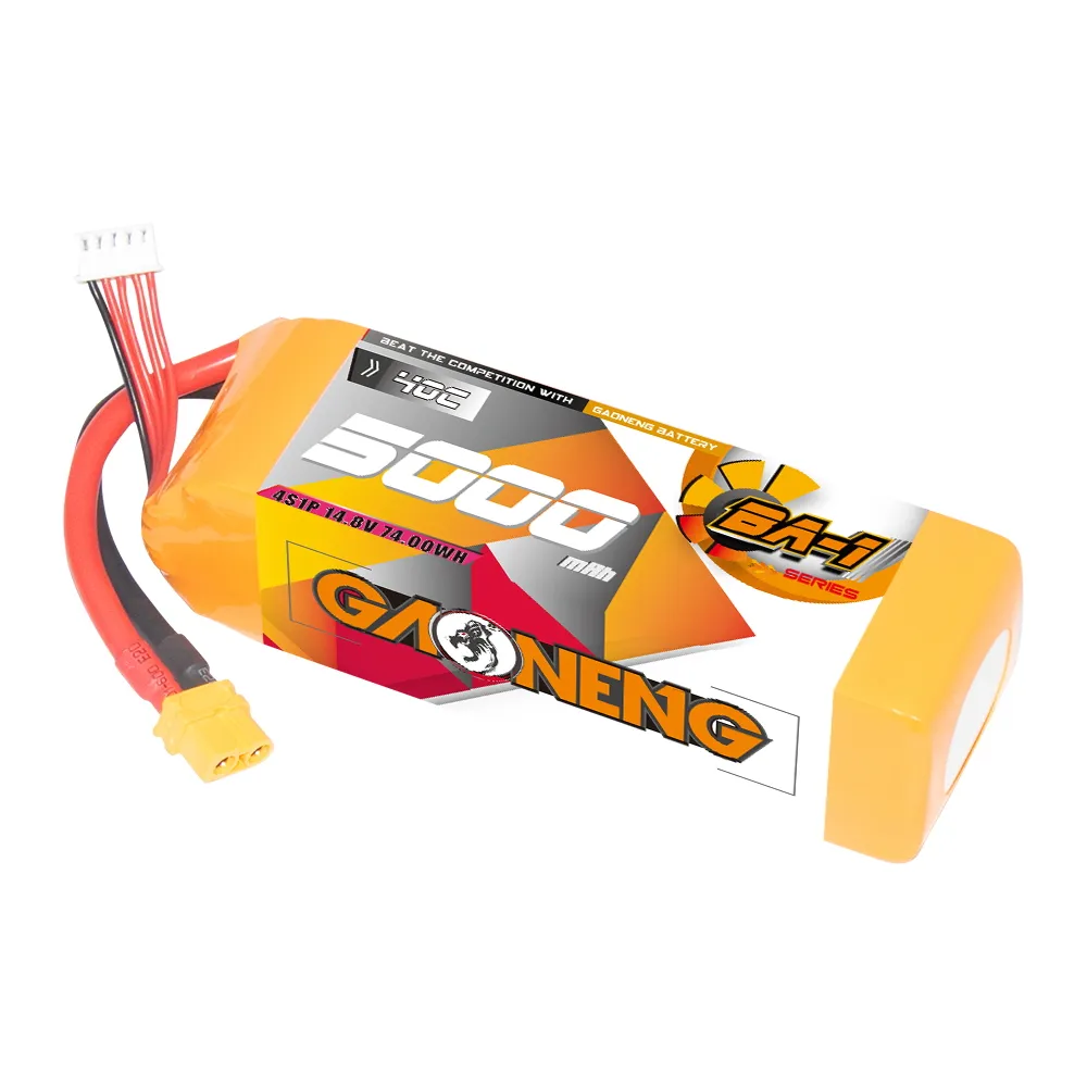 GAONENG GNB BA-1 Series 5000mAh 4S 14.8V 40C 80C XT60 RC LiPo Battery RC Car BoatElectric RC Devices Off-Load and On-Load
