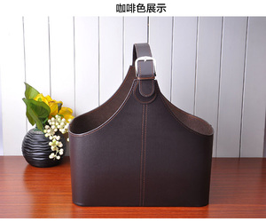 <span class=keywords><strong>Cesta</strong></span> de Regalo de Cuero PU Vacía, <span class=keywords><strong>Cesta</strong></span> de Exhibición de Regalos Navideños con Asa para Vino, Flores, Frutas, Dulces - Product Image 5