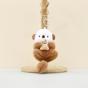 Vente en gros de pendentif loutre mignon porte-clés en peluche poupée castor adorable animal en peluche personnalisé pour cadeau promotionnel - Product Image 5