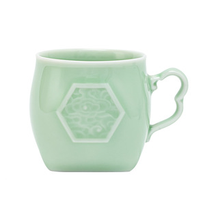 Ensemble tasse et soucoupe en céramique, style chinois traditionnel, avec poignée, pour le thé de l'après-midi - Product Image 5