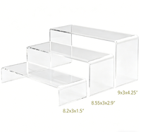 Présentoir en acrylique transparent, étagère transparente à niveaux pour parfums et cosmétiques