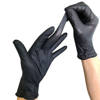 Gants en nitrile robustes 5 mil 6 mil noirs jetables sans poudre résistants aux perforations 9 pouces 1000 pièces/boîte pour mécaniciens