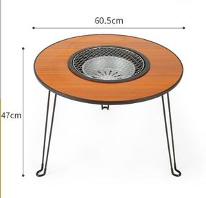 طاولة قابلة للطي من الزجاج المقوى متعددة الأغراض للاستخدام الخارجي من وايون، مع محطة شواء مدمجة ومقاومة للماء - Product Image 6