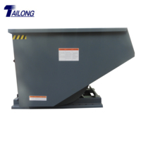 Nouvelle benne basculante robuste pour chariot élévateur / Benne basculante en acier / Trémie auto-vidante pour restaurants et hôtels, capacité de charge de 2000 à 6000 lb