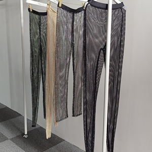 Pantalones transparentes de verano para fiesta, Vaqueros brillantes de rejilla de cristal - Product Image 2