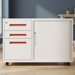 Mobile Pedestal 3-Drawer Filing <b>Cabinet</b> Under <b>Desk</b> Storage Office Mobile <b>Cabinet</b> Office Organization Structure File Steel - Product Image 4