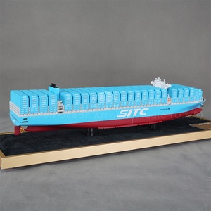 O.A.S usine logistique cadeau 65cm échelle modèle d'ouverture ligne de conteneur d'expédition à la main érable 65cm conteneur modèle de navire - Product Image 4