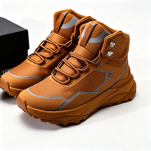 DF001 Black Men high top <b>hiking</b> <b>boots</b> Waterproof winter snow shoes Multi-season mountaineering footwear - Product Image 5