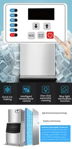 Máquina de hielo modular comercial GQ Rendimiento Cubo completo Trituradora automática Fabricación de hielo Máquina de hielo raspado lista para usar - Product Image 4