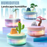 Mini humidificateur USB portable pour plantes d'intérieur avec diffuseur d'aromathérapie, en plastique, capacité 320 ml, silencieux (<36 dB), pour la maison et le bureau