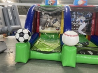 Combo de jeux sportifs gonflables commerciaux avec cibles de football, basketball et baseball