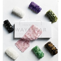 Nouvel Arrivage OEM Fournisseur d'Or Masque pour les yeux en pierre de jade, Masque pour les yeux et le visage en jade, Pierres de guérison en cristal, Masque pour les yeux en cristal de quartz clair