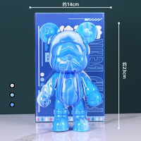 Figurine Pop Violent Bear Fluid Bear Bearbrick Blank Fluid Cool Vinyl Bear Pour Painting Kit Arts Crafts & DIY Toys