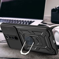 Coque de téléphone portable avec anneau magnétique, protection de l'appareil photo, protection contre les chocs, armure pour REDMI NOTE 8 PRO