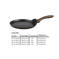 Wajan Crepe Pancake Aluminium Anti Lengket & Panggangan dengan Gagang Anti Panas, Kompatibel Induksi, Bebas PFOA